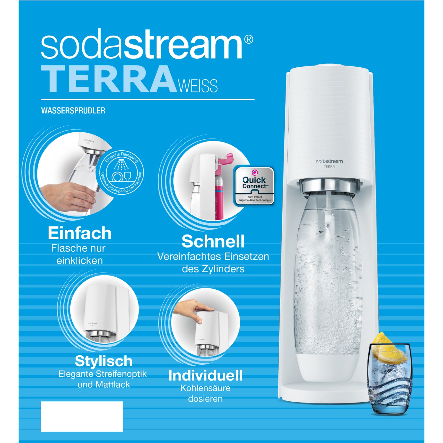 SodaStream Terra Wassersprudler weiß – sodawelt