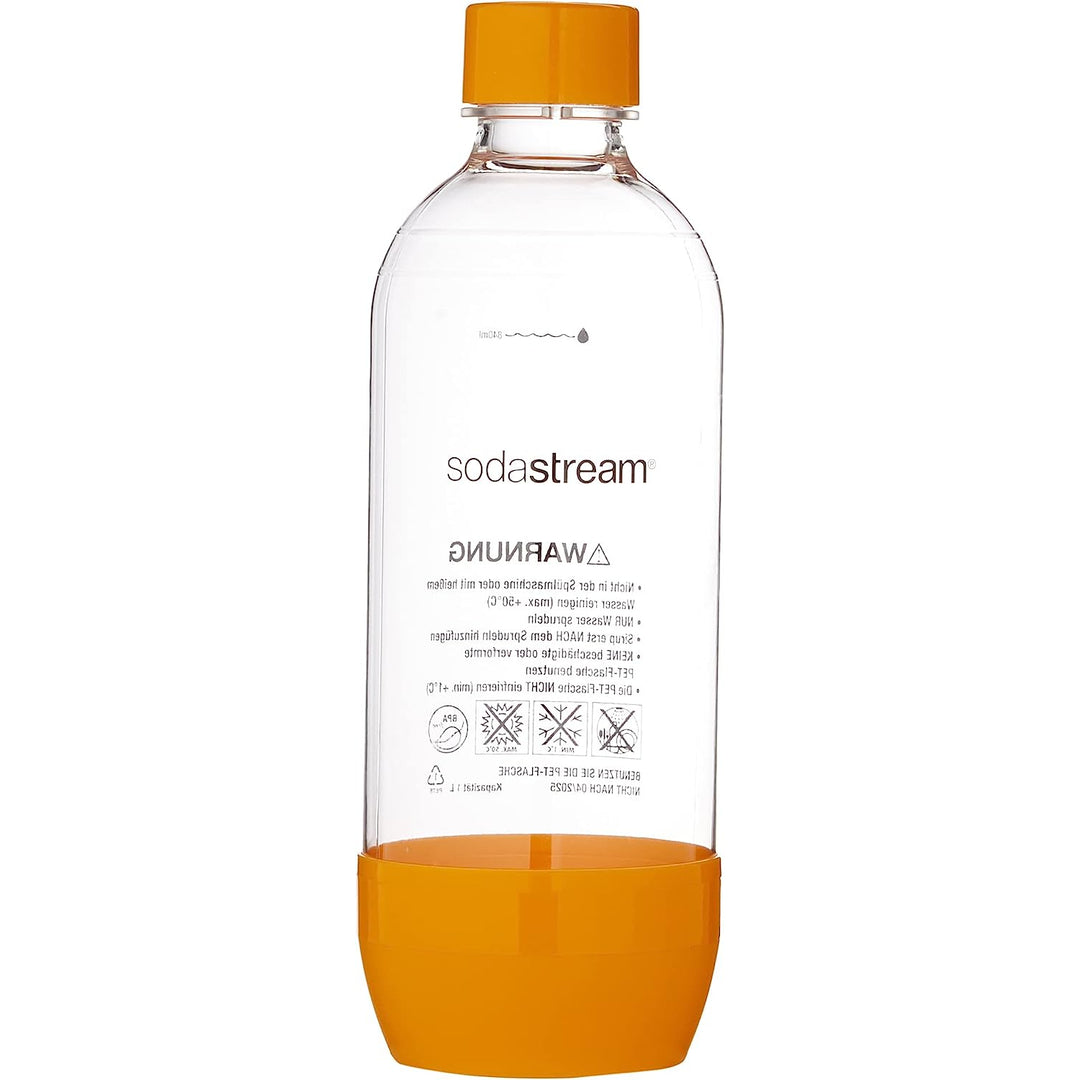SodaStream PET Flaschen SET 1L 2+1 Orange, Weiß, Grün – sodawelt