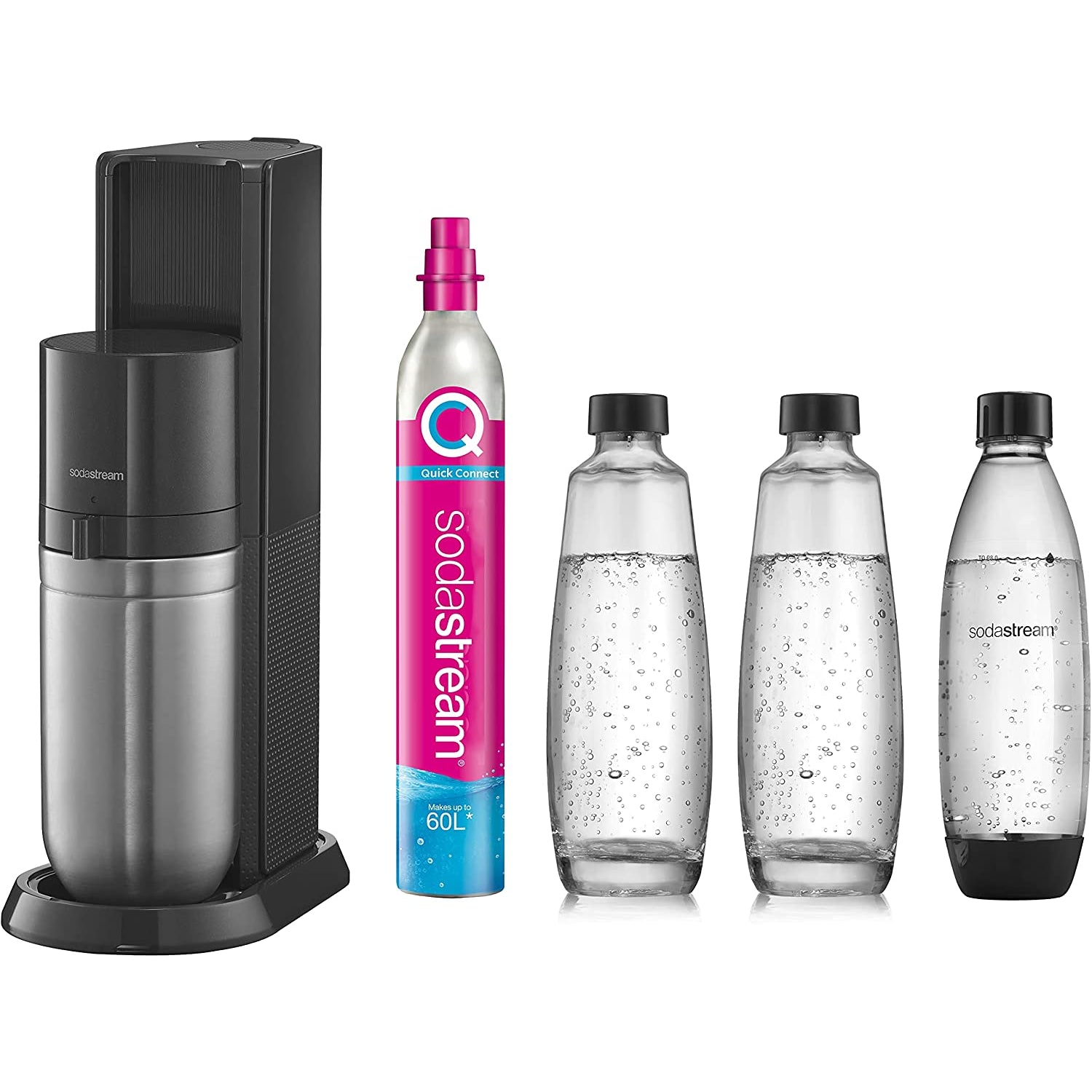 SodaStream DUO Wassersprudler Vorteils-Pack Titan mit 3 Flaschen